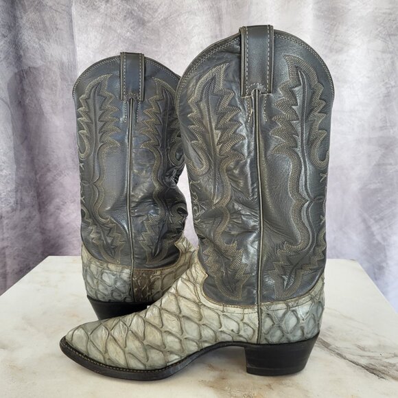 Justin Pre Ban Ant Eater Western Cowboy Boots Men's Size 8.5 D - Picture 10 of 16